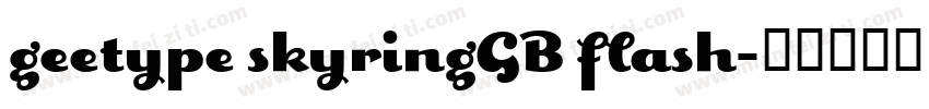 geetype skyringGB flash字体转换